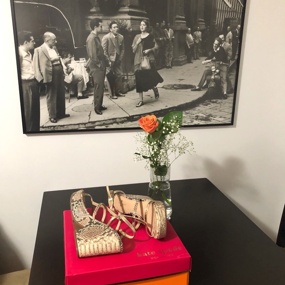 Kate Spade snakeskin wedge sandals - Picture 1 of 6